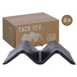 CreaTable Servierplatte »Taco Stand«, (Set, 2 Tlg.), Servier Set, Schwarz, Topaktueller „Street Food“ Trend -Erstellbar Geschäft 04a34e453cd43a63ce131c35102ffd5b