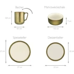 CreaTable Kombiservice »Modern Industrial«, (Set, 8 Tlg., Kaffeeservice Und Tafelservice Im Set, Für 2 Personen), Service, Spezialglasur In Weiß Mit Glänzenden Sprenkeln -Erstellbar Geschäft 04febc5b7296b6586b1f0e6839c828d7