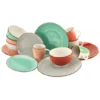 CreaTable Kombiservice »Bella Casa Fashion«, (Set, 16 Tlg., Kaffeeservice Und Tafelservice Im Set, Für 4 Personen), Service, Handgemaltes Spiral-Dekor -Erstellbar Geschäft 11411333ae73d51dc207296be62d709d