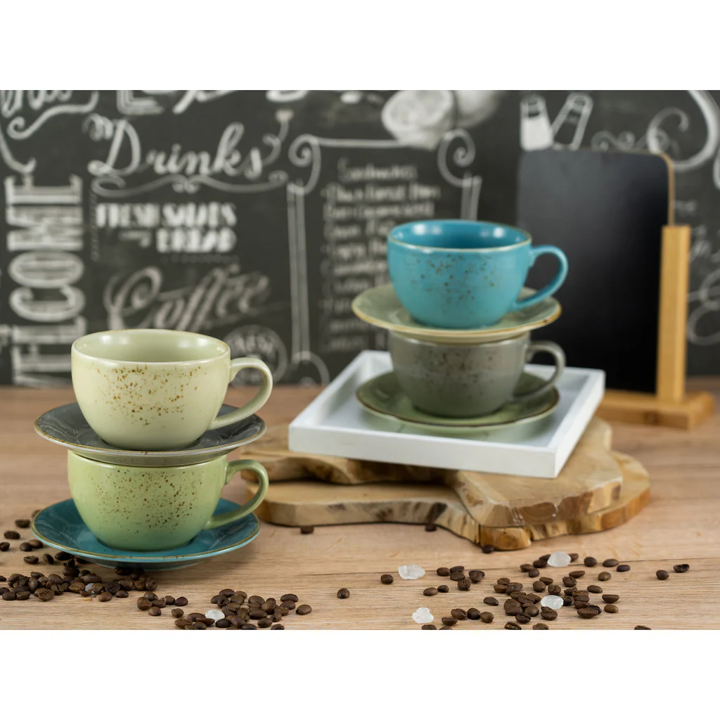 CreaTable Cappuccinotasse »Kaffeetasse NATURE COLLECTION«, (Set, 8 tlg.), Tassen Set, naturfarben mit Sprenkel, 4 Tassen, 4 Untertassen CreaTable Cappuccinotasse »Kaffeetasse NATURE COLLECTION«, (Set, 8 Tlg.), Tassen Set, Naturfarben Mit Sprenkel, 4 Tassen, 4 Untertassen -Erstellbar Geschäft 11ceca134091c56b560e06be4d07a834
