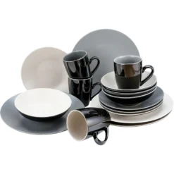 CreaTable Kombiservice »Very Cool«, (Set, 16 Tlg., Kaffeeservice Und Tafelservice Im Set, Für 4 Personen), Service, Coole Farben