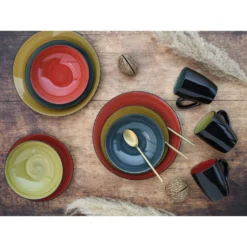 CreaTable Kombiservice »Samoa«, (Set, 16 Tlg., Kaffeeservice Und Tafelservice Im Set, Für 4 Personen), Service, Handgemaltes Spiraldekor -Erstellbar Geschäft 157f50b2d1ee8a61c98b9b33eadb7f69