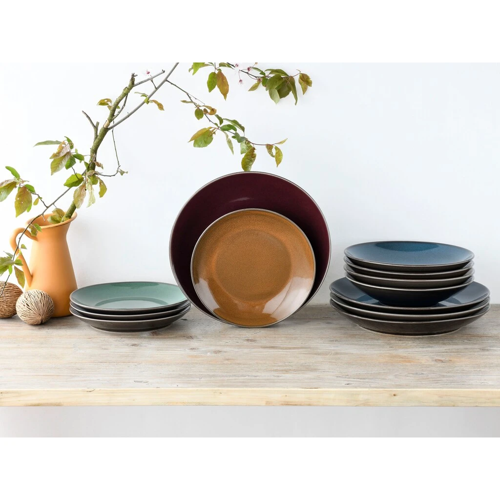 CreaTable Tafelservice »Marrakesch«, (Set, 12 tlg., Teller Set für 4 Personen), Service, hochwertige, glänzende Spezialglasur mit Vintage Aussenrand CreaTable Tafelservice »Marrakesch«, (Set, 12 Tlg., Teller Set Für 4 Personen), Service, Hochwertige, Glänzende Spezialglasur Mit Vintage Aussenrand -Erstellbar Geschäft 15edd66d6d85440c0a0b5237419049d7