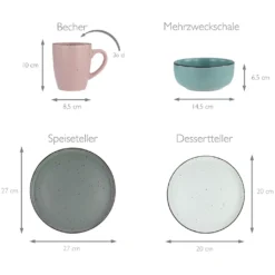 CreaTable Kombiservice »Modern Fashion«, (Set, 16 Tlg., Kaffeeservice Und Tafelservice Im Set, Für 4 Personen), Service, Seidenmatte Glasur, Unregelmäßige Sprenkel 7 CreaTable Kombiservice »Modern Fashion«, (Set, 16 Tlg., Kaffeeservice Und Tafelservice Im Set, Für 4 Personen), Service, Seidenmatte Glasur, Unregelmäßige Sprenkel -Erstellbar Geschäft 19946e6656de4f9603e5aea44ee76d6a