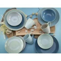 CreaTable Kombiservice »Reactive«, (Set, 16 Tlg., Kaffeeservice Und Tafelservice Im Set, Für 4 Personen), Service, Jedes Stück Ist Ein Unikat -Erstellbar Geschäft 1a2e127e2e3db5c665f1f689d7f543f6