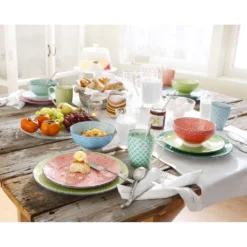 CreaTable Kombiservice »Mediterran«, (Set, 16 Tlg., Kaffeeservice Und Tafelservice Im Set, Für 4 Personen), Service, Spülmaschinengeeignet -Erstellbar Geschäft 20ba41bd9c59f306f817674f26efd9bc