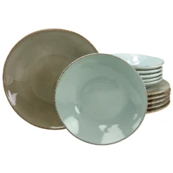 CreaTable Tafelservice »OSLO«, (Set, 12 Tlg., Teller Set Für 6 Personen), Service, Antik-Look