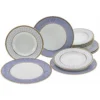 CreaTable Tafelservice »Noblesse«, (Set, 12 Tlg., Teller Set Für 6 Personen), Service, Hochwertige, Festliche Anmutung, Echtgold-Anteil