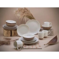 CreaTable Kombiservice »Sand Dunes«, (Set, 16 Tlg., Kaffeeservice Und Tafelservice Im Set, Für 4 Personen), Service, Handwerklicher Töpfercharakter,matte Terracottafarbene Glasur -Erstellbar Geschäft 330bff89cbaaac0629a525f1eb713bb5