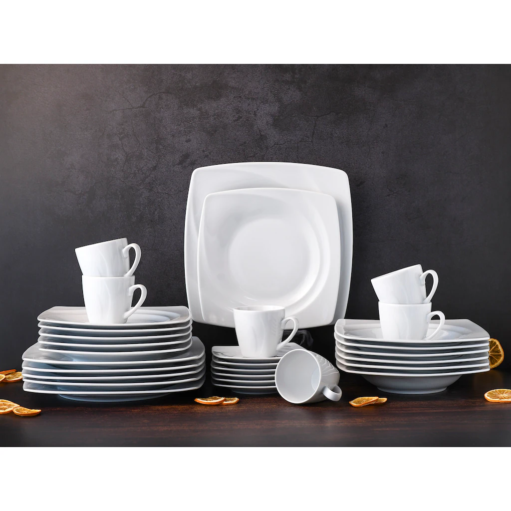 CreaTable Kombiservice »Celebration«, (Set, 30 tlg., Kaffeeservice und Tafelservice im Set, für 6 Personen), Service, weiß, spülmaschinenfest CreaTable Kombiservice »Celebration«, (Set, 30 Tlg., Kaffeeservice Und Tafelservice Im Set, Für 6 Personen), Service, Weiß, Spülmaschinenfest -Erstellbar Geschäft 3360fd36636fa9bb8cd2ea45b76e799b