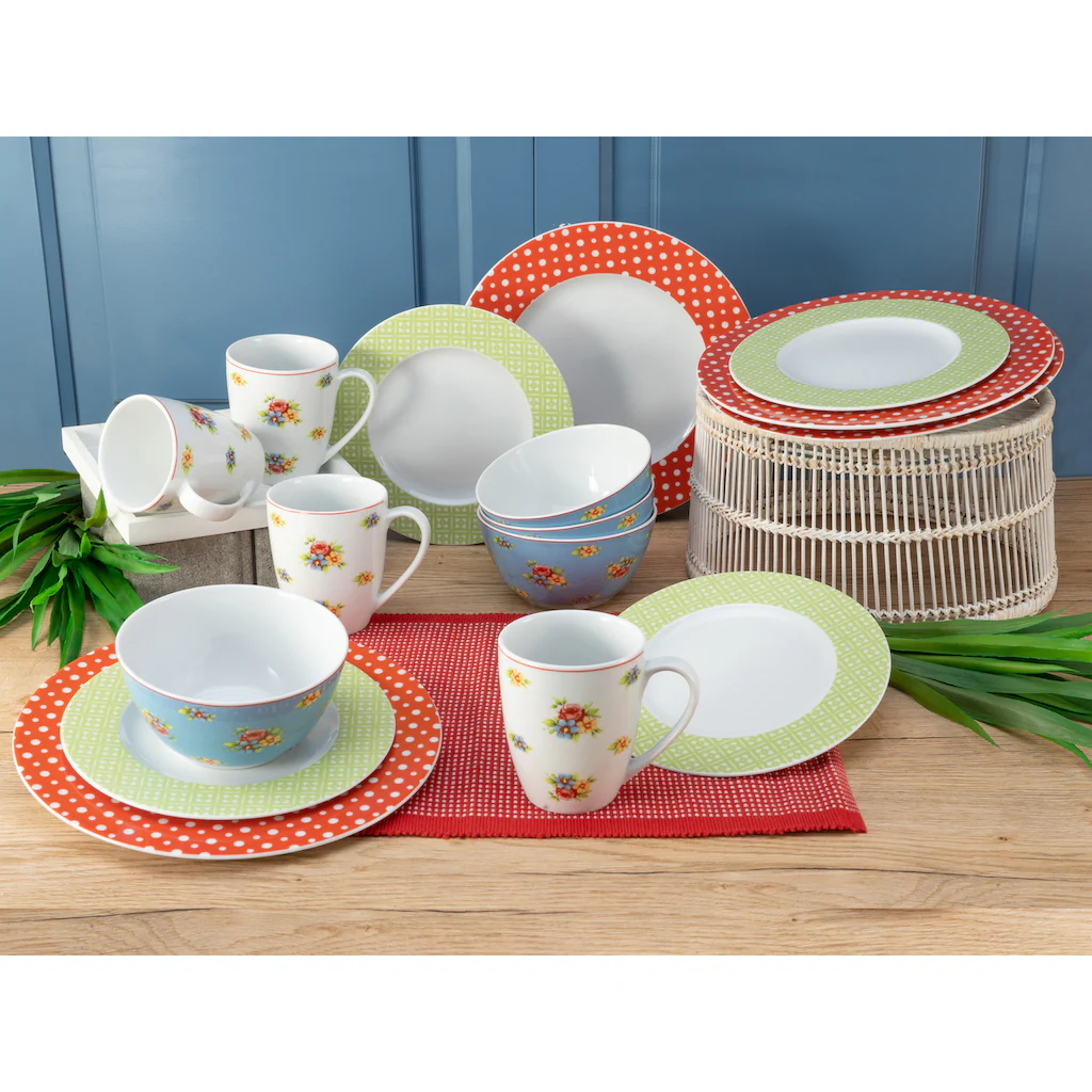 CreaTable Kombiservice »Emily«, (Set, 16 tlg., Kaffeeservice und Tafelservice im Set, für 4 Personen), Service, romantisches Blumendekor, Made in Europe CreaTable Kombiservice »Emily«, (Set, 16 Tlg., Kaffeeservice Und Tafelservice Im Set, Für 4 Personen), Service, Romantisches Blumendekor, Made In Europe -Erstellbar Geschäft 34c1787fb7c0b7550f318df34df0e55e