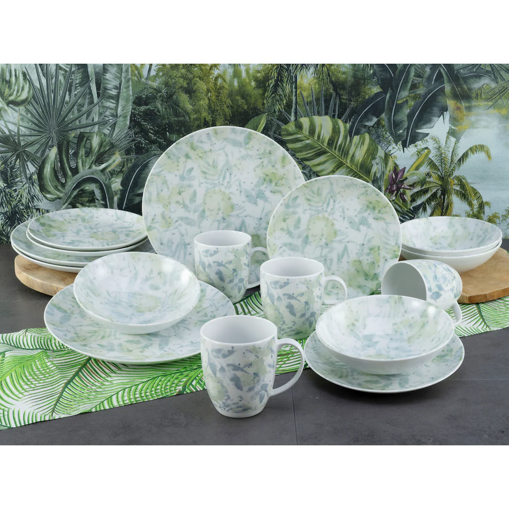 CreaTable Kombiservice »Home - Tropical«, (Set, 16 tlg., Kaffeeservice und Tafelservice im Set, für 4 Personen), Service, Leichtes Relief im Used-und Vintage-Look, zeitloses Design CreaTable Kombiservice »Home - Tropical«, (Set, 16 Tlg., Kaffeeservice Und Tafelservice Im Set, Für 4 Personen), Service, Leichtes Relief Im Used-und Vintage-Look, Zeitloses Design -Erstellbar Geschäft 35cba5f3f41c52ac347e1a88cdcb94b4