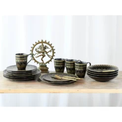 CreaTable Kombiservice »Mandala Gold«, (Set, 16 Tlg., Kaffeeservice Und Tafelservice Im Set, Für 4 Personen), Service, Goldene Orientalische Motive -Erstellbar Geschäft 36011d282d3b3e3f40c2762c52f7e86f