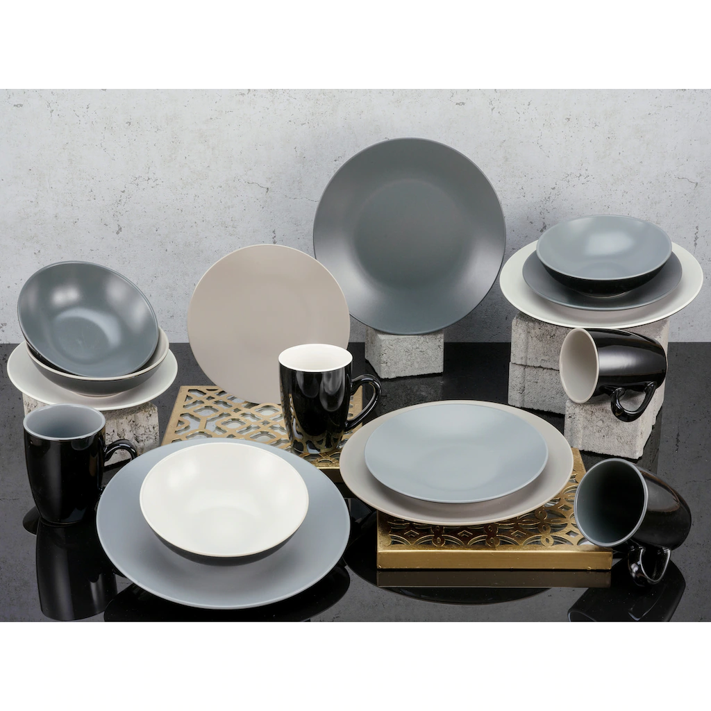 CreaTable Kombiservice »Very Cool«, (Set, 16 tlg., Kaffeeservice und Tafelservice im Set, für 4 Personen), Service, coole Farben CreaTable Kombiservice »Very Cool«, (Set, 16 Tlg., Kaffeeservice Und Tafelservice Im Set, Für 4 Personen), Service, Coole Farben -Erstellbar Geschäft 36529ad3ab2ed6687c07955e6e5985f2