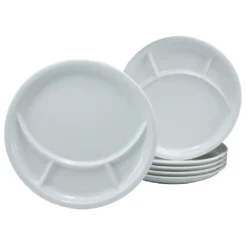 CreaTable Fondueteller »Essteller Universal«, (Set, 4 St.), Teller Set, 4 Personen, Porzellan, Spülmaschinenfest, Made In Europe