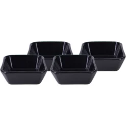 CreaTable Servierschale »Dip Bowl«, 4 Tlg., Aus Steinzeug, Dipschale, Snackschale, Topaktueller „Street Food“ Trend, Schwarz
