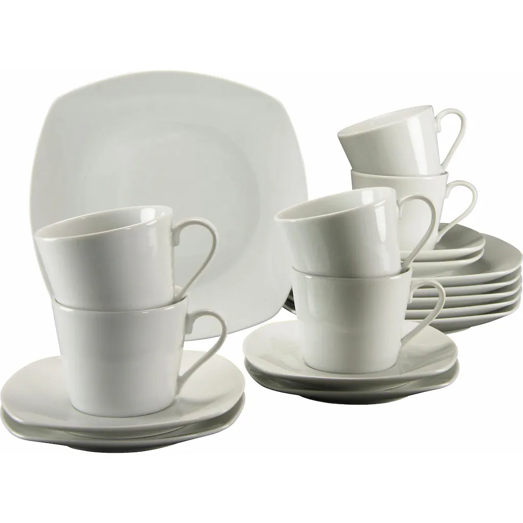 CreaTable Kaffeeservice »Amelie«, (Set, 18 tlg., Kaffeegeschirr für 6 Personen), Service, weiß, mikrowellengeeignet CreaTable Kaffeeservice »Amelie«, (Set, 18 Tlg., Kaffeegeschirr Für 6 Personen), Service, Weiß, Mikrowellengeeignet -Erstellbar Geschäft 45a6cdf1922c8058866f81d0bffe8786