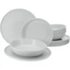 CreaTable Tafelservice »Chef Collection«, (Set, 12 Tlg., Teller Set Für 6 Personen), Teller Set, Speiseteller U. Suppenteller, Weiß, Nordisches Design -Erstellbar Geschäft 46a5ff344af1ea507db646d91dc6a2af