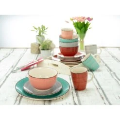 CreaTable Kombiservice »Bella Casa Fashion«, (Set, 16 Tlg., Kaffeeservice Und Tafelservice Im Set, Für 4 Personen), Service, Handgemaltes Spiral-Dekor -Erstellbar Geschäft 543cadea1e0cc1a051d92976f767d4fc