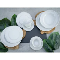 CreaTable Kombiservice »Maria Theresia«, (Set, 30 Tlg., Kaffeeservice Und Tafelservice Im Set, Für 6 Personen), Service, Weiß, Klassische, Traditionelle Form, Mikrowellengeeignet -Erstellbar Geschäft 569051189f9dee2034affd8a3e6408fc