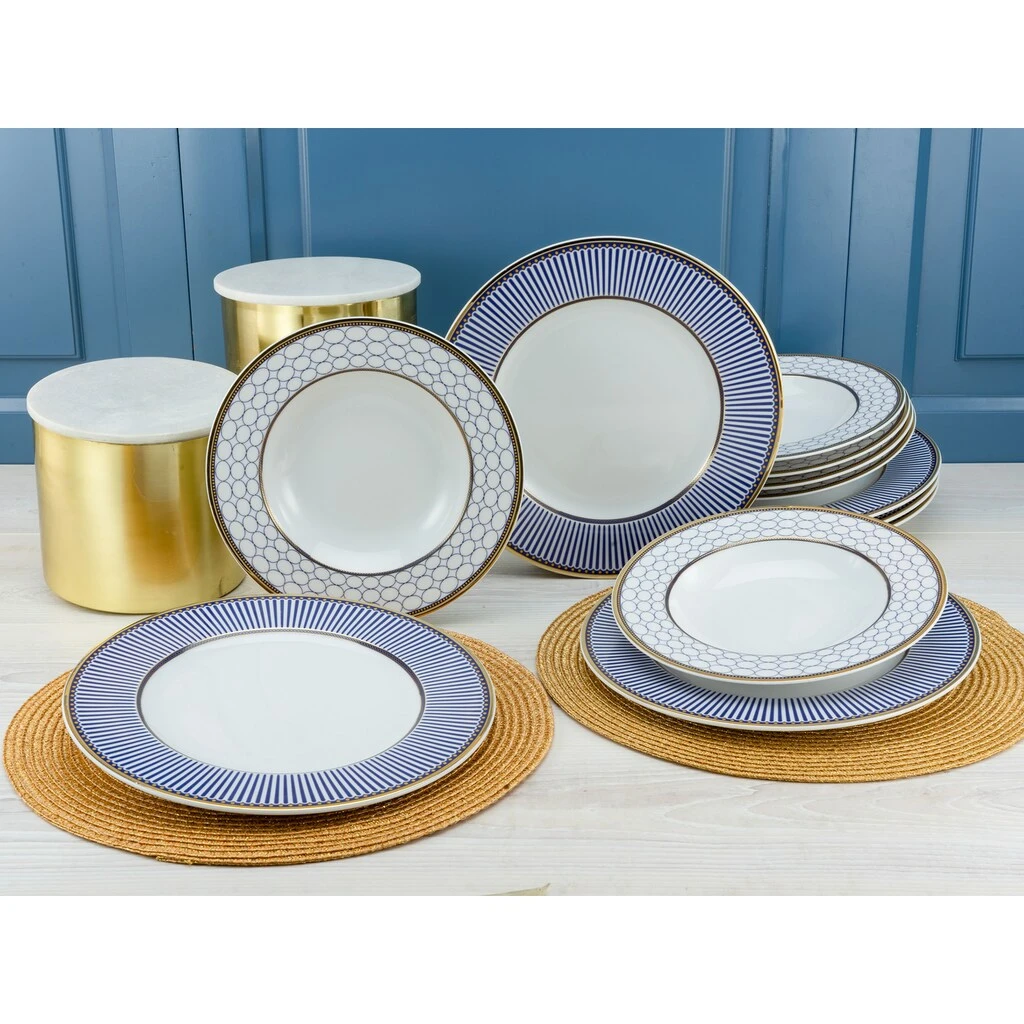 CreaTable Tafelservice »Noblesse«, (Set, 12 tlg., Teller Set für 6 Personen), Service, hochwertige, festliche Anmutung, Echtgold-Anteil CreaTable Tafelservice »Noblesse«, (Set, 12 Tlg., Teller Set Für 6 Personen), Service, Hochwertige, Festliche Anmutung, Echtgold-Anteil -Erstellbar Geschäft 5b6eaed22f2099fced5a77f24da5a055