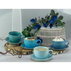 CreaTable Cappuccinotasse »Kaffeetasse NATURE COLLECTION Aqua«, (Set, 8 Tlg.), Tassen Set, Aktuelle Blautöne Mit Sprenkel, 4 Tassen, 4 Untertassen 5 CreaTable Cappuccinotasse »Kaffeetasse NATURE COLLECTION Aqua«, (Set, 8 Tlg.), Tassen Set, Aktuelle Blautöne Mit Sprenkel, 4 Tassen, 4 Untertassen -Erstellbar Geschäft 5e92aa503b6a1eec1c11a8fbb2aa94d5