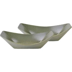 CreaTable Servierschale »Boat«, 2 Tlg., Aus Steinzeug, Snackschale, Topaktueller „Street Food“ Trend