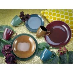 CreaTable Kombiservice »Marrakesch«, (Set, 16 Tlg., Kaffeeservice Und Tafelservice Im Set, Für 4 Personen), Service, Hochwertige, Glänzende Spezialglasur Mit Vintage Aussenrand -Erstellbar Geschäft 5f760433c48dd6de3f856769333f2bbd