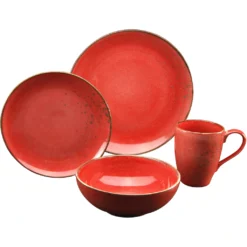 CreaTable Kombiservice »NATURE COLLECTION Summer«, (Set, 16 Tlg., Kaffeeservice Und Tafelservice Im Set, Für 4 Personen), Service, Naturfarben Mit Sprenkeln, Spülmaschinengeeignet -Erstellbar Geschäft 616a8fcbbf0891e4f58c936c2c08f45c