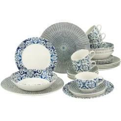 CreaTable Kombiservice »Marrakesch 2«, (Set, 30 Tlg., Kaffeeservice Und Tafelservice Im Set, Für 6 Personen), Service, Orientalisches Dekor
