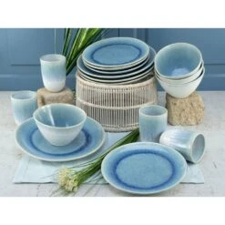 CreaTable Kombiservice »Aquarius«, (Set, 16 Tlg., Kaffeeservice Und Tafelservice Im Set, Für 4 Personen), Service, Reaktivglasur, Satte Haptik, Made In Europe -Erstellbar Geschäft 65affa0a53d130548658f13f8af71101