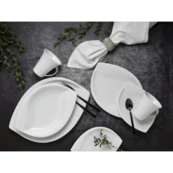 CreaTable Kombiservice »ACACIA«, (Set, 30 Tlg., Kaffeeservice Und Tafelservice Im Set, Für 6 Personen), Service, Weiß, Extravagantes Form, Mikrowellengeeignet -Erstellbar Geschäft 65bb6bdd9cba3e20df0fbadb2c38a6e7