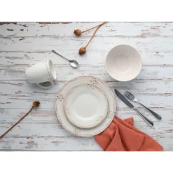 CreaTable Kombiservice »Romantic Vintage«, (Set, 16 Tlg., Kaffeeservice Und Tafelservice Im Set, Für 4 Personen), Service, Edles Perlenrelief, Nostalgisches Design -Erstellbar Geschäft 6908ee09d085d80eaf09224cc3f7c042