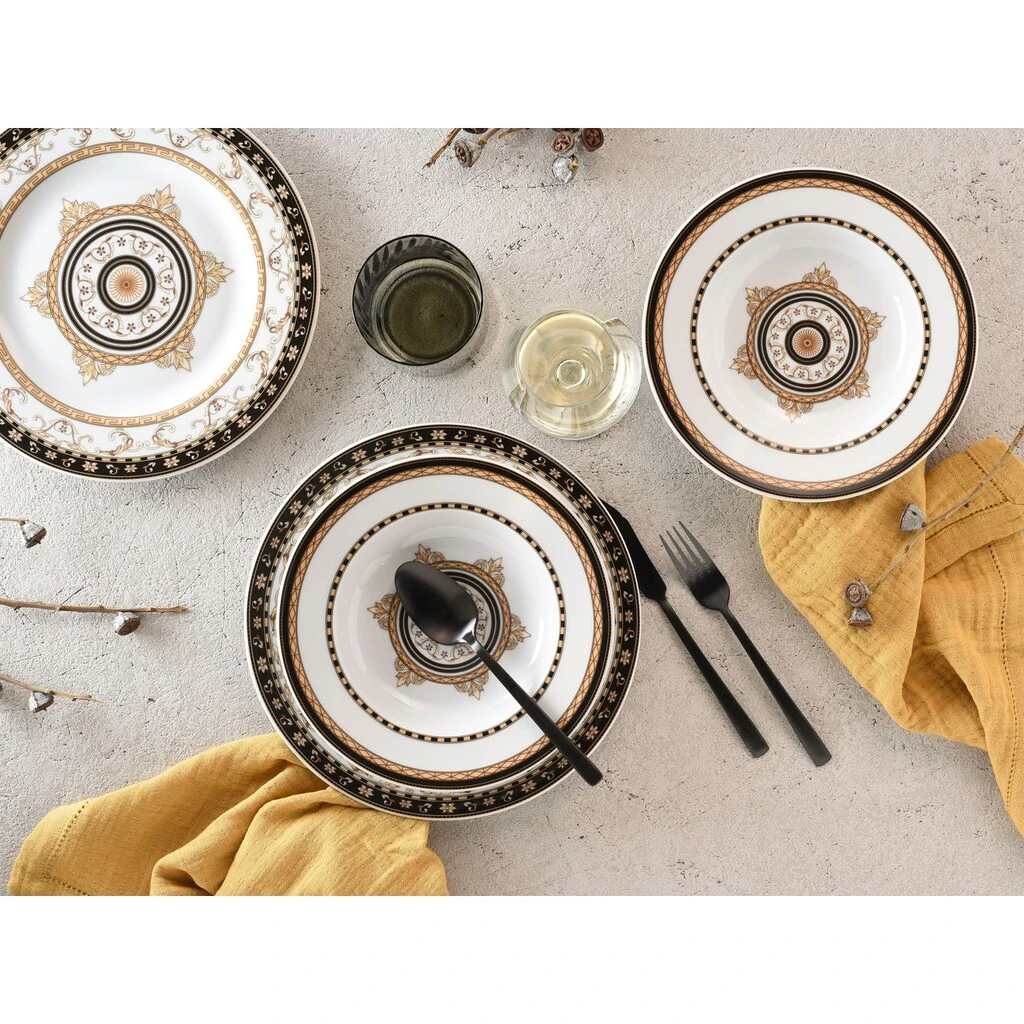 CreaTable Tafelservice »Majestosa«, (Set, 12 tlg., Teller Set für 6 Personen), Service, Dekor schwarz abgesetzt, mikrowellengeeignet CreaTable Tafelservice »Majestosa«, (Set, 12 Tlg., Teller Set Für 6 Personen), Service, Dekor Schwarz Abgesetzt, Mikrowellengeeignet -Erstellbar Geschäft 70a9b0dfe99c0c12af87fccdac994c9b