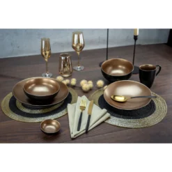 CreaTable Kombiservice »Glamour Gold«, (Set, 16 Tlg., Kaffeeservice Und Tafelservice Im Set, Für 4 Personen), Service, Metallische Farben -Erstellbar Geschäft 74d1367ff733838aab49e318a9f54f81