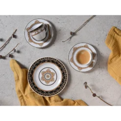 CreaTable Kaffeeservice »Majestosa«, (Set, 18 Tlg., Kaffeegeschirr Für 6 Personen), Service, Dekor Schwarz Abgesetzt, Mikrowellengeeignet -Erstellbar Geschäft 8086fde02e379ac5dbbcbc8dd87570e5