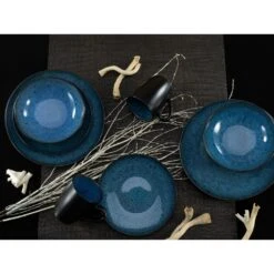 CreaTable Kombiservice »Capri«, (Set, 16 Tlg., Kaffeeservice Und Tafelservice Im Set, Für 4 Personen), Service, Intensiv Blaue Reaktivfarbe, Bicolor -Erstellbar Geschäft 820adeab36a5c15748587a6bb3724218