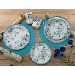 CreaTable Kombiservice »Vintage Garden«, (Set, 16 Tlg., Kaffeeservice Und Tafelservice Im Set, Für 4 Personen), Service, Romantisches Blumenmotiv -Erstellbar Geschäft 853bf40b76d174589de46676b94f9984