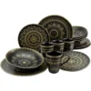 CreaTable Kombiservice »Mandala Gold«, (Set, 16 Tlg., Kaffeeservice Und Tafelservice Im Set, Für 4 Personen), Service, Goldene Orientalische Motive