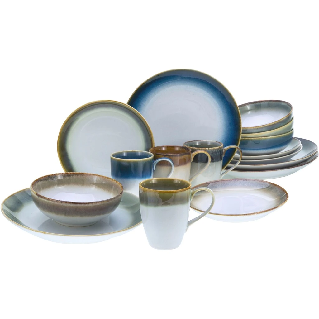 CreaTable Kombiservice »Cascade«, (Set, 16 tlg., Kaffeeservice und Tafelservice im Set, für 4 Personen), Service, Nostalgische Spezialglasuren CreaTable Kombiservice »Cascade«, (Set, 16 Tlg., Kaffeeservice Und Tafelservice Im Set, Für 4 Personen), Service, Nostalgische Spezialglasuren -Erstellbar Geschäft 8980075d9209bed9dc43008372b3cd77