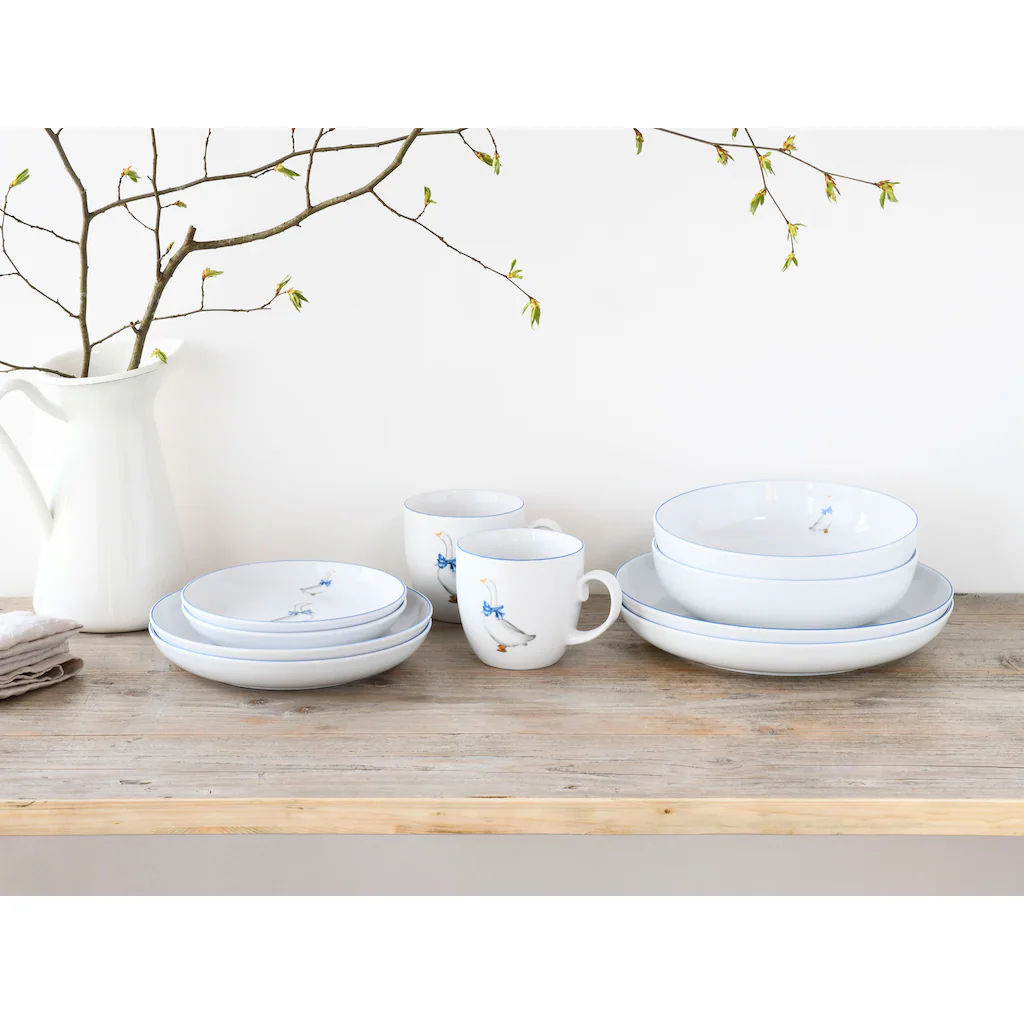 CreaTable Kombiservice »AllRound«, (Set, 10 tlg., Kaffeeservice und Tafelservice im Set, für 2 Personen), Service, moderne Formensprache, Gänse-Motiv, Made in Europe CreaTable Kombiservice »AllRound«, (Set, 10 Tlg., Kaffeeservice Und Tafelservice Im Set, Für 2 Personen), Service, Moderne Formensprache, Gänse-Motiv, Made In Europe -Erstellbar Geschäft 8b2ad3d3c918fa7017c75f0c685e3884