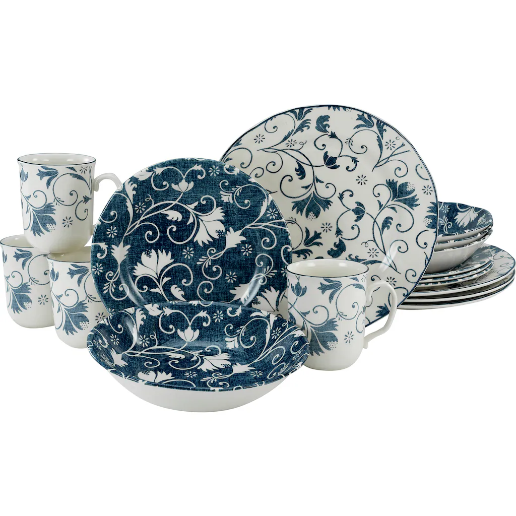 CreaTable Kombiservice »Damask«, (Set, 16 tlg., Kaffeeservice und Tafelservice im Set, für 4 Personen), Service, oppulentes Rankenornament in positiv-negativ Darstellung CreaTable Kombiservice »Damask«, (Set, 16 Tlg., Kaffeeservice Und Tafelservice Im Set, Für 4 Personen), Service, Oppulentes Rankenornament In Positiv-negativ Darstellung -Erstellbar Geschäft 8bb7de873205f03f194eabcc13e3eede
