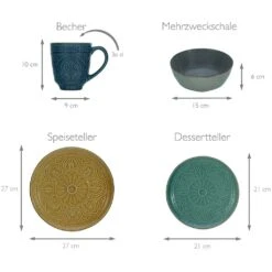 CreaTable Kombiservice »Samarkand«, (Set, 16 Tlg., Kaffeeservice Und Tafelservice Im Set, Für 4 Personen), Service, Handwerklicher Charakter 6 CreaTable Kombiservice »Samarkand«, (Set, 16 Tlg., Kaffeeservice Und Tafelservice Im Set, Für 4 Personen), Service, Handwerklicher Charakter -Erstellbar Geschäft 8bd12a419c3c7878d41ee4eef69bfc22