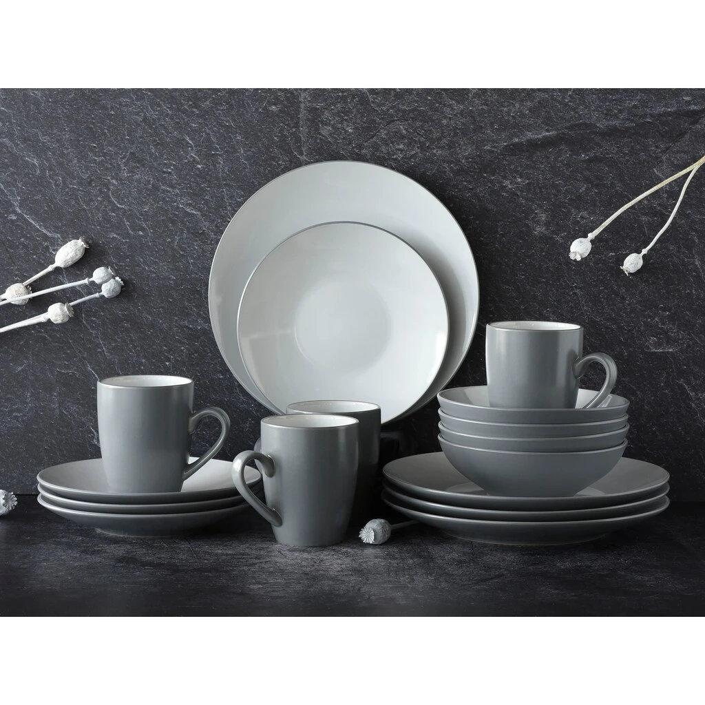 CreaTable Kombiservice »Cool Grey«, (Set, 16 tlg., Kaffeeservice und Tafelservice im Set, für 4 Personen), Service, einzigartige Optik CreaTable Kombiservice »Cool Grey«, (Set, 16 Tlg., Kaffeeservice Und Tafelservice Im Set, Für 4 Personen), Service, Einzigartige Optik -Erstellbar Geschäft 908284a91a38487262ba65eb5d0e2b14