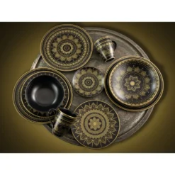 CreaTable Kombiservice »Mandala Gold«, (Set, 8 Tlg., Kaffeeservice Und Tafelservice Im Set, Für 2 Personen), Service, Goldene Orientalische Motive -Erstellbar Geschäft 91aab3207f367de44ea3c0ddbc1a89d5