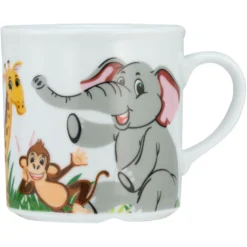 CreaTable Kindergeschirr-Set »Zoo«, (Set, 3 Tlg., 1 Kinderteller, 1 Kinderbecher, 1 Kinderschale Im Set), Dekor Mit Lustigen Zoobewohnern, Made In Europe -Erstellbar Geschäft 9417f0623da2e129a33b691a2996a947