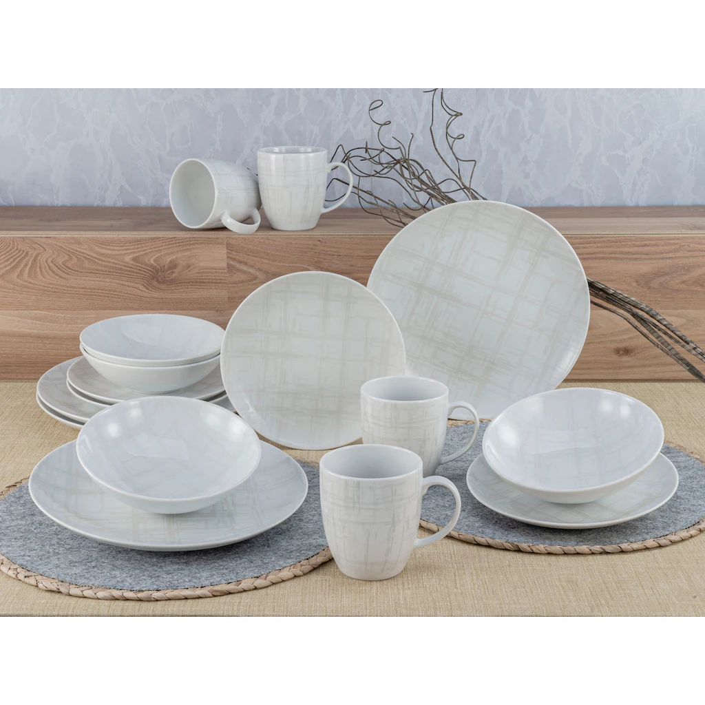 CreaTable Kombiservice »Home - Shabby Chic«, (Set, 16 tlg., Kaffeeservice und Tafelservice im Set, für 4 Personen), Service, weiß, leichtes Relief im Used-und Vintage-Look, zeitlos CreaTable Kombiservice »Home - Shabby Chic«, (Set, 16 Tlg., Kaffeeservice Und Tafelservice Im Set, Für 4 Personen), Service, Weiß, Leichtes Relief Im Used-und Vintage-Look, Zeitlos -Erstellbar Geschäft 95f2583cbf43c0c093ad0a089e2b34c5
