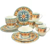 CreaTable Kombiservice »Merida«, (Set, 16 Tlg., Kaffeeservice Und Tafelservice Im Set, Für 4 Personen), Service, Spanisches Dekor