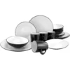 CreaTable Kombiservice »Cool Black«, (Set, 16 Tlg., Kaffeeservice Und Tafelservice Im Set, Für 4 Personen), Service, Coole Optik In Schwarz Weiß -Erstellbar Geschäft 9bef98ee146564864b49d40303fa0a28
