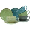 CreaTable Cappuccinotasse »Kaffeetasse NATURE COLLECTION«, (Set, 8 Tlg.), Tassen Set, Naturfarben Mit Sprenkel, 4 Tassen, 4 Untertassen -Erstellbar Geschäft 9edd85b165df20c6d1b01e2b86b4be67